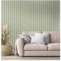 Realistic Wooden Slats Holden Wallpaper Sage Green 13300 Living Room Nursery
