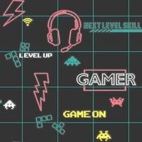 Holden Gamer Wallpaper Retro Gaming Black/Neon Pink 13311