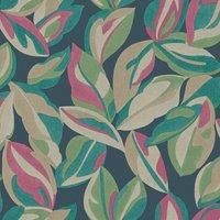 Holden Decor Abstract Leaf Navy Wallpaper 13570