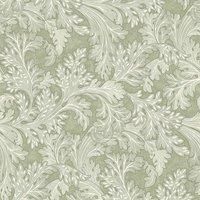 Holden Decor Botanical Scroll Sage Wallpaper