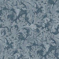 Holden Decor Botanical Scroll Navy Wallpaper