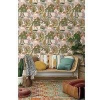 Palace Garden Wallpaper Royal Safari Animal Lions Tigers Giraffe 13760 Multi