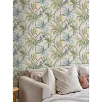 Holden Decor Trailing Palm Wallpaper - Green/Cream