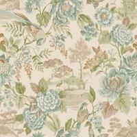 Bird Rose Garden Wallpaper Floral Scenic Trails Japanese Vintage 13811 Orange