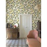 Lemon Leaf Trail Wallpaper Berry Branch Leaves Birds Holden Cream Orange 13870