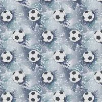 Football Frenzy Wallpaper Navy Teal Holden 14093 Colourful Kids Design