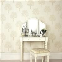 Holden Dcor Opus Ornella Cream Tree Embossed Wallpaper