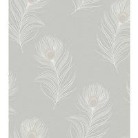 Holden Decor Opus Pavona Grey Wallpaper 36241 - Italian Peacock Feather Quill