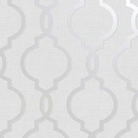 Holden Laticia Geometric Baroque Pattern Wallpaper Metallic Glitter Textured 65490
