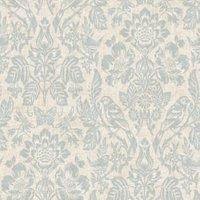 Botanical Wallpaper Damask Leaves Flowers Hawthorn Meadow Blue Holden 76000