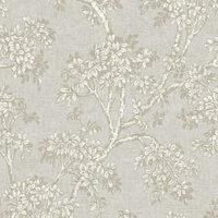 Grey Botanical Wallpaper Trees Textured Hawthorn Trail Foliage Holden 76010