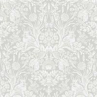 Holden Decor Harlen Wallpaper Trees Flowers Hedgehogs Leaves Rabbits Damask