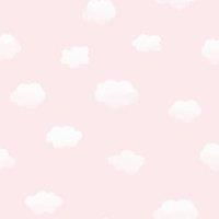 Holden Decor Kids Nursery Cloudy Sky Childrens Playroom Wallpaper - Pink 90992