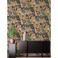 Wonderland Tropical Wallpaper Gold Holden 91191