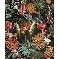 Wonderland Tropical Wallpaper Black Holden 91193