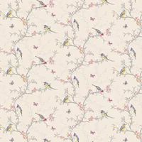 Beige - 98082 - Phoebe - Birds - Trees - Blossom - Butterflies - Statement - Holden Decor Wallpaper
