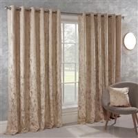 Sundour MALMO Soft Touch Velvet Textured Lined Eyelet Ring Top Curtains Pair