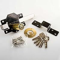 Perry 11260050BK 50mm No 1126 Single Locking Long Throw Lock with Elongated Keep and Stainless Steel Bar