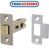 Fire Door Bolt Through Tubular Latch 63mm Nickel Plate