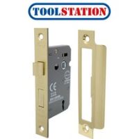 3 Lever Mortice Sashlock 63mm Electro Brass