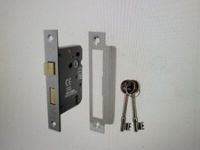 Bathroom Door Lock Chrome 75mm Sashlock 27790