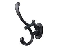 Old Hill Ironworks Antique Heavy Duty Scroll Hat & Coat Hook - Black