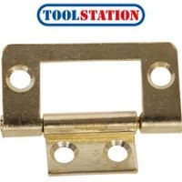 Flush Hinge Brass Plated 40mm