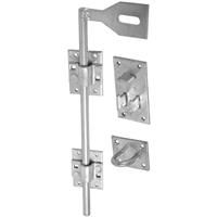 Perry Lockable Surface Bolt 18" in Silver Galvanised Steel
