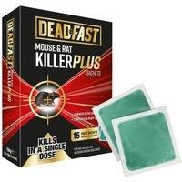 Deadfast Mouse and Rat Killer Plus Poison, 15 Sachets - Green