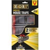 Deadfast Quick Kill Mouse Trap, Twin Pack - Black