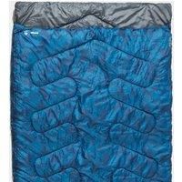 Vango Gwent Double Sleeping Bag with Compression Stuff Sack, 2 Season Sleeping Bag, Ideal for Camping and Festivals, Camping Equipment, Blue, One Size