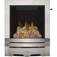 Focal Point Lulworth Brushed stainless steel effect Gas Fire
