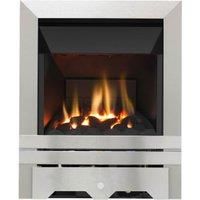 Focal Point Lulworth high efficiency Brushed stainless steel effect Gas Fire