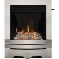 Focal Point Lulworth Brushed stainless steel effect Gas Fire