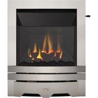 Focal Point Lulworth high efficiency Brushed stainless steel effect Gas Fire