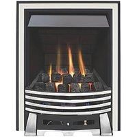 Focal Point Elysee Chrome Rotary Control Inset Gas Multiflue Fire 480 x 108 x 585mm (3958G)