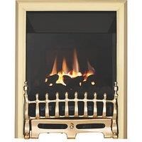 Focal Point Blenheim Brass Rotary Control Inset Gas High Efficiency Fire 500 x 125 x 585mm (84041)