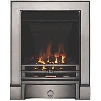 Focal Point Soho Chrome Rotary Control Inset Gas Multiflue Fire 485 x 108 x 596mm (51130)