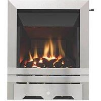 Focal Point Lulworth Stainless Steel Slide Control Inset Gas High Efficiency Fire 500 x 125 x 585mm (51527)