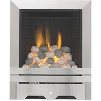 Focal Point Lulworth Stainless Steel Rotary Control Inset Gas Full Depth Fire 480 x 180 x 585mm (87411)