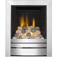 Focal Point Fires 3.5kW Lorient Brushed Steel Full Depth Radiant Gas Fire - Chrome
