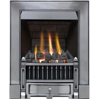 Focal Point Fires Victorian Slimline Radiant Cast Iron Gas Fire  Satin Chrome