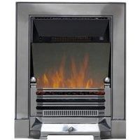Focal Point Fires Edwardian Cast Iron LED Reflective Inset Electric Fire  Satin Chrome