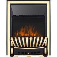 Focal Point Elegance Antique Brass LED Reflections Electric Inset Fire