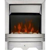 Focal Point Lulworth LED Electric Fire - Brushed Metal Effect