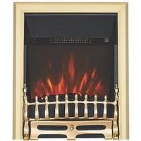 Focal Point Blenheim Brass Remote Control Freestanding, Semi-Recessed or Fully Inset Electric Fire 480 x 114 x 595mm (258HP)