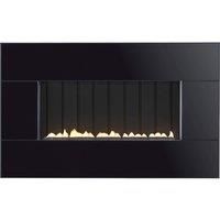 Focal Point Piano Black glass frame Black Gas Fire