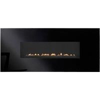 Focal Point Midnight Black glass frame Black Gas Fire