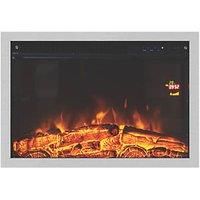 Focal Point Medford Chrome Remote Control Inset Electric Wall Fire 610 x 205 x 460mm (366PH)