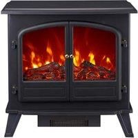 Focal Point Electric Stove Weybourne Traditional 1.85kW Black Matt Flame Effect